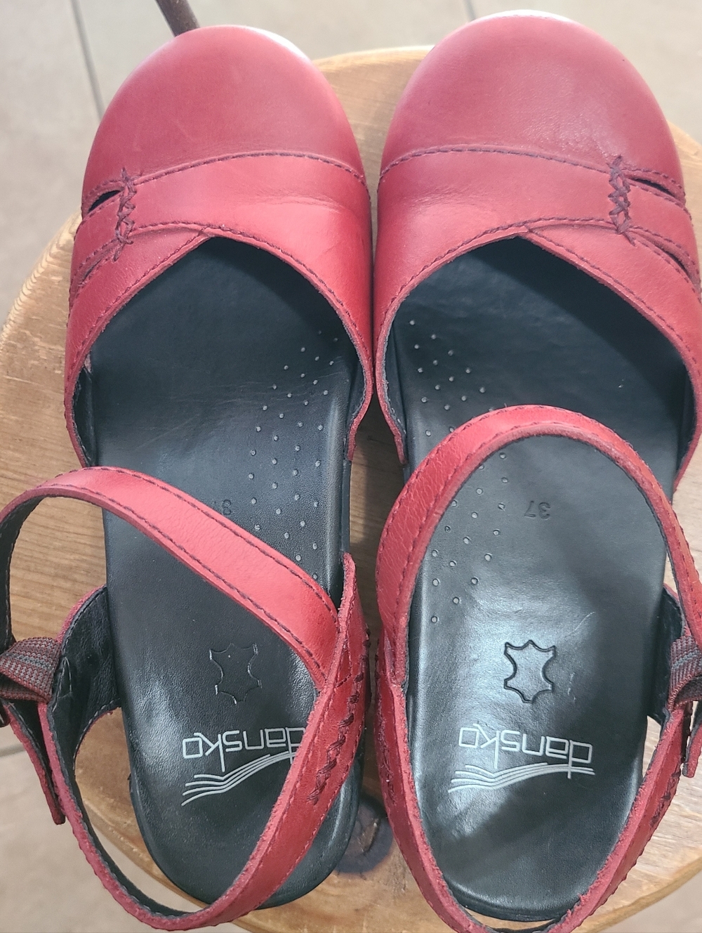 Dansko Women Leather Comfort Support Style Popular Clog Sandals Work Sz 37/6.5